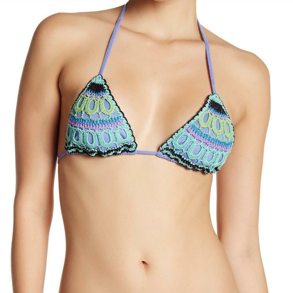 Ale Alessandra Ambrosio Groupie Lilac Crochet Top